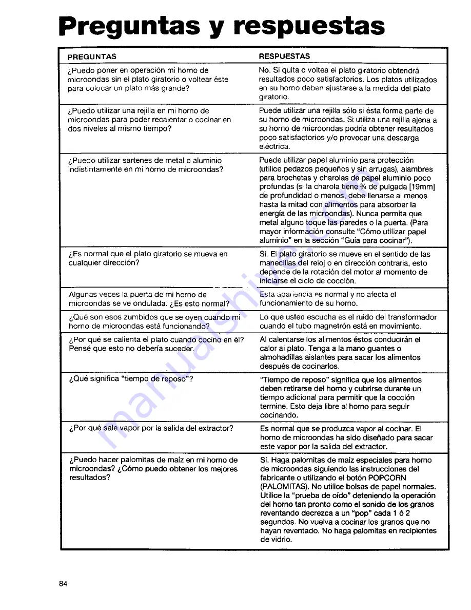 Kenmore 66568600890 Owner'S Manual Download Page 84