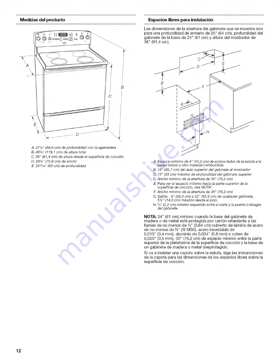 Kenmore 66595272500 Installation Instructions Manual Download Page 12