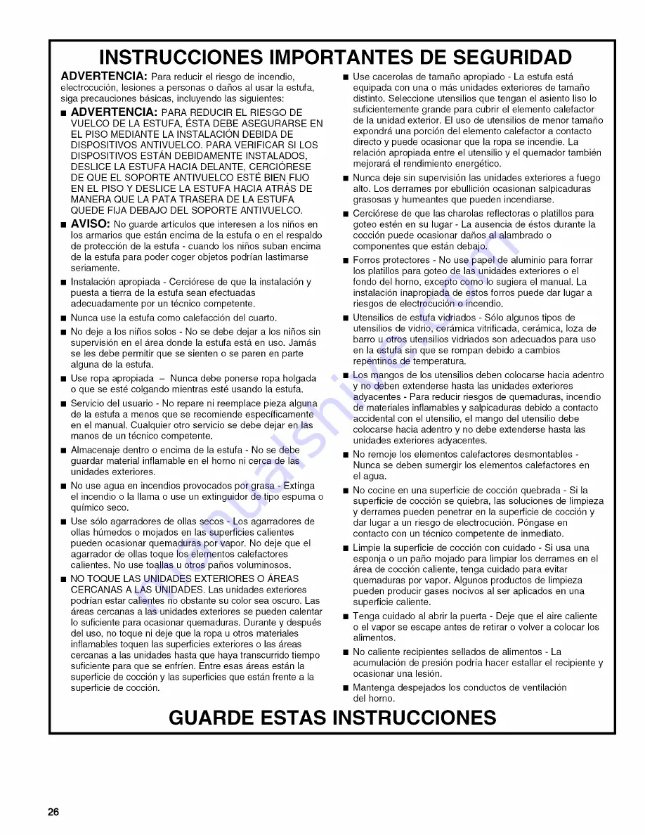 Kenmore 66598003701 Use & Care Manual Download Page 26