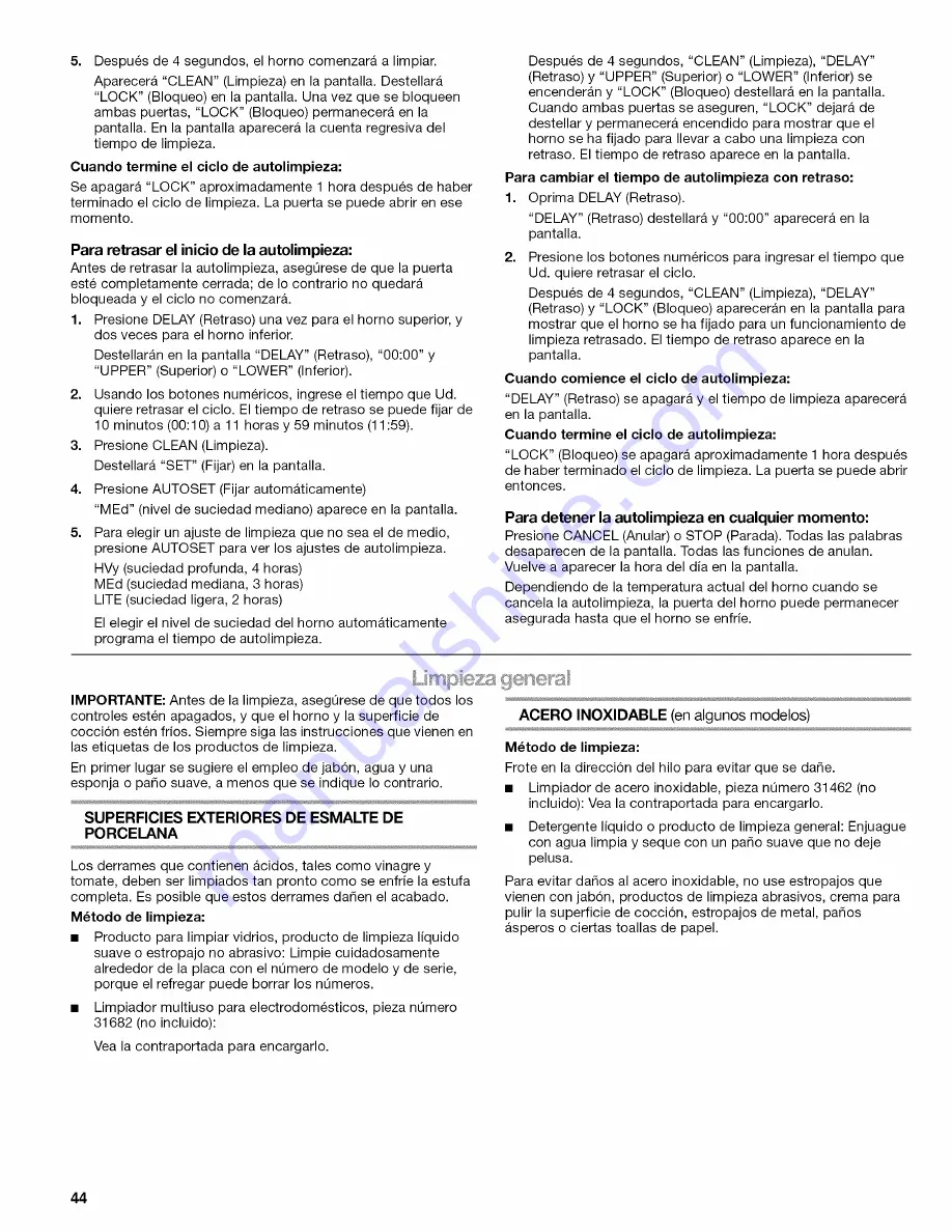 Kenmore 66598003701 Use & Care Manual Download Page 44