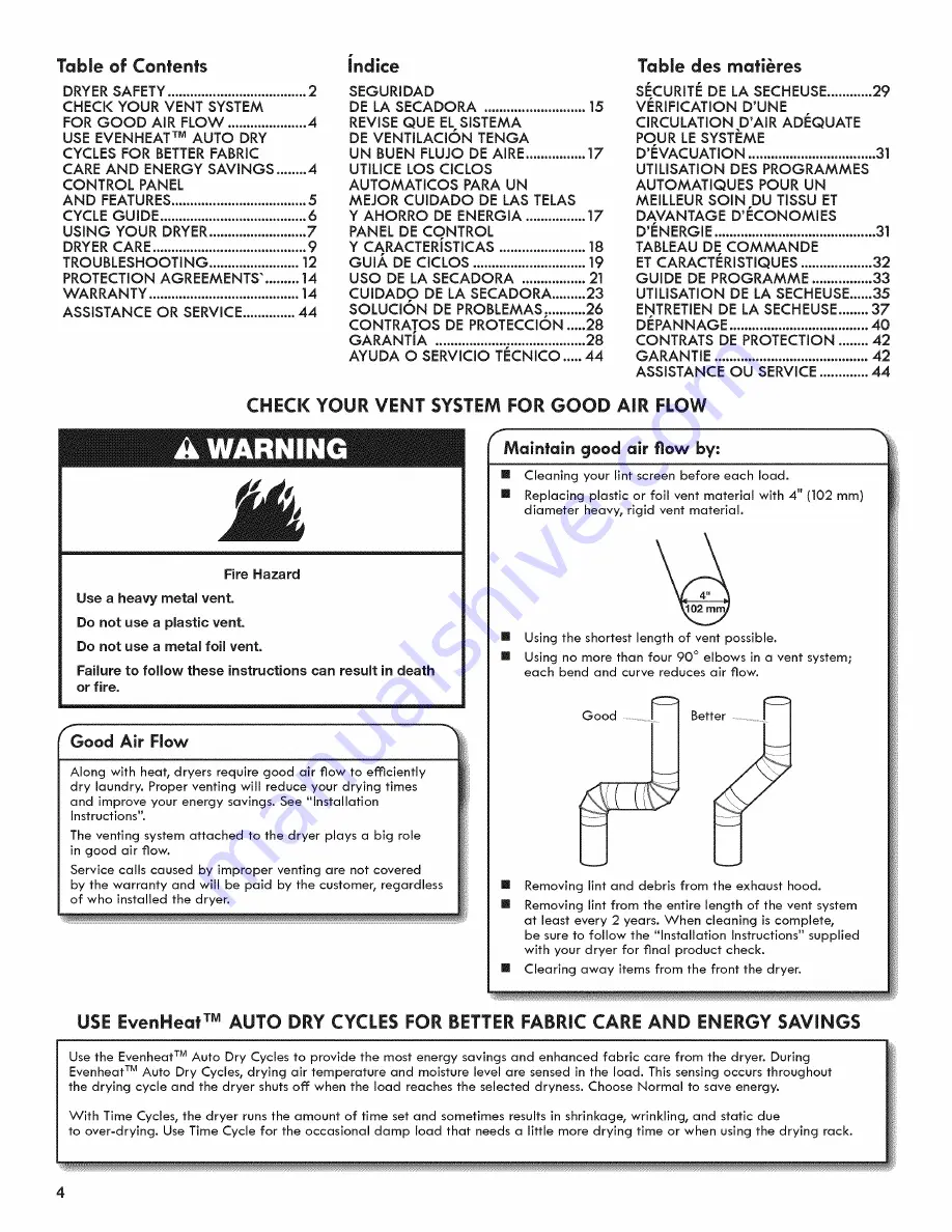 Kenmore 6800 Use And Care Manual Download Page 4