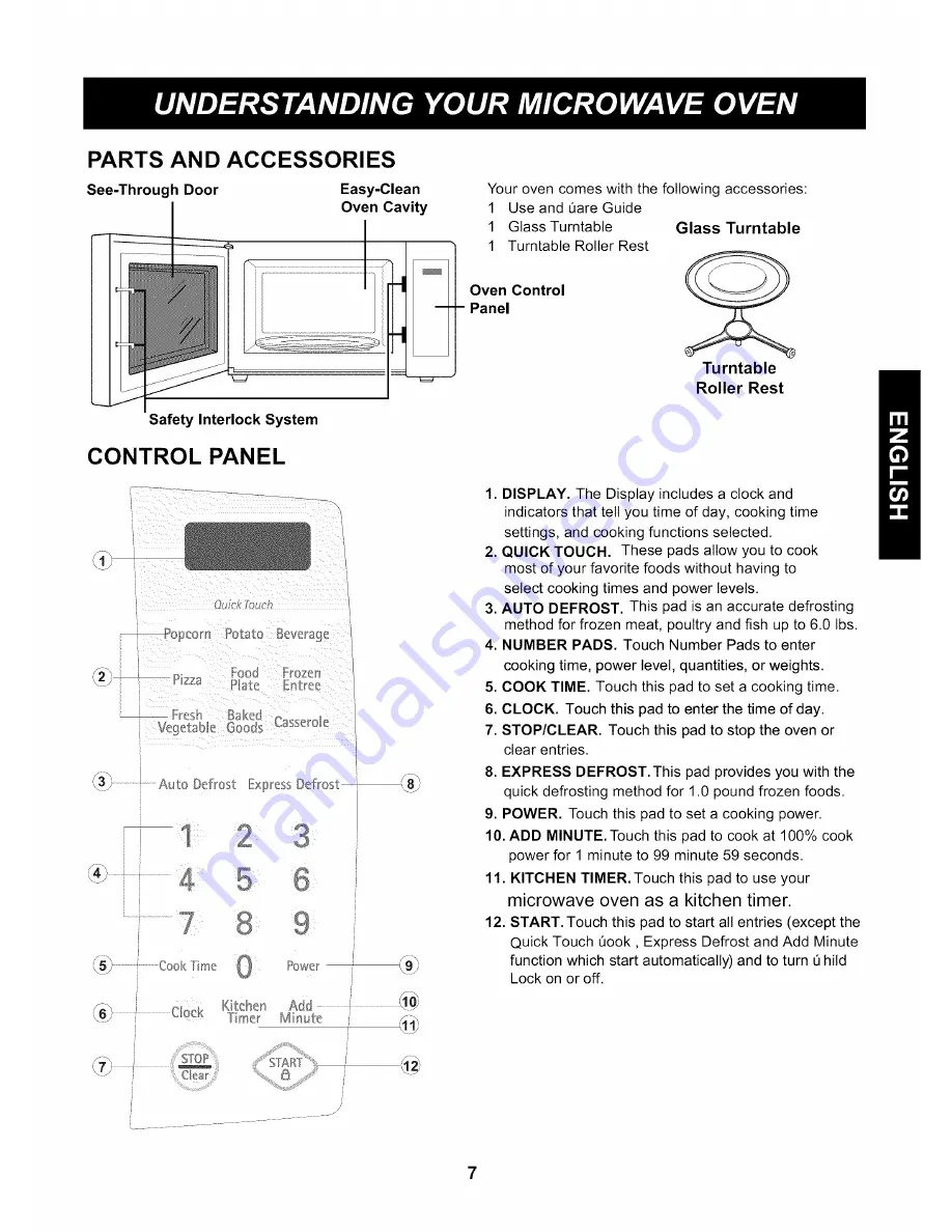 Kenmore 6907 - 7 Cubic Feet Counter Top Microwave Скачать руководство пользователя страница 7