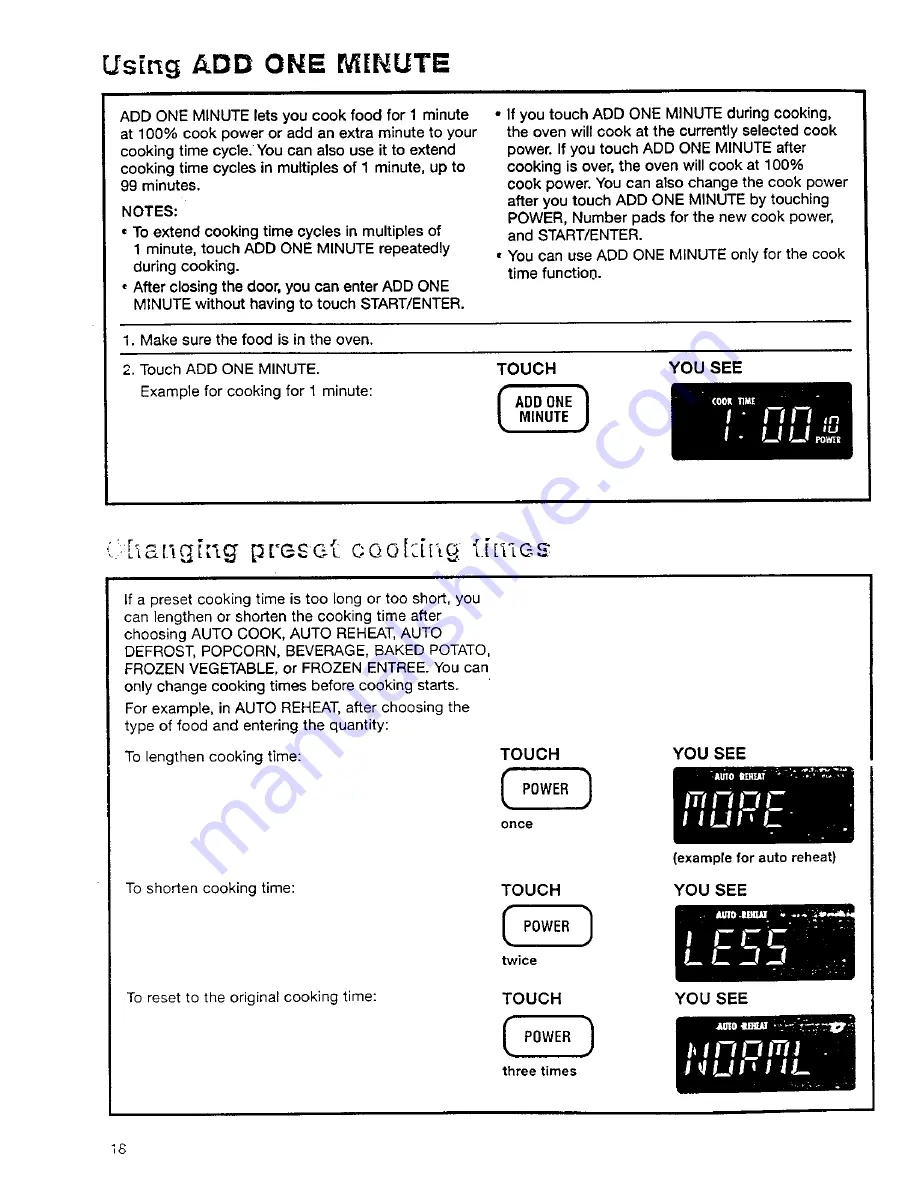 Kenmore 69612 Owner'S Manual Download Page 18