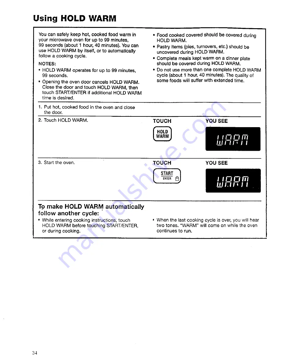 Kenmore 69612 Скачать руководство пользователя страница 34