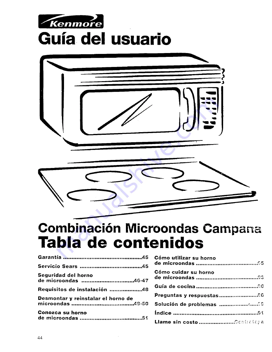 Kenmore 69612 Скачать руководство пользователя страница 44