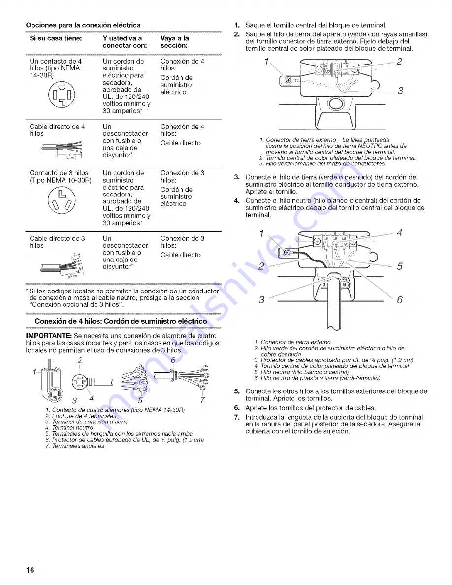 Kenmore 6962 - 600 7.0 cu. Ft. Capacity Electric Dryer Скачать руководство пользователя страница 16