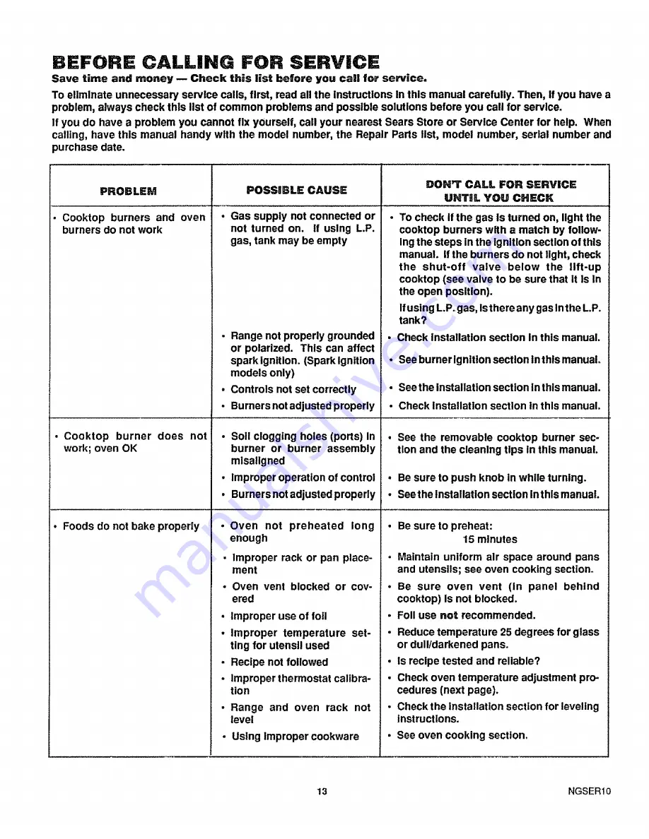 Kenmore 71291 Use Use, Care, Safety Manual Download Page 14