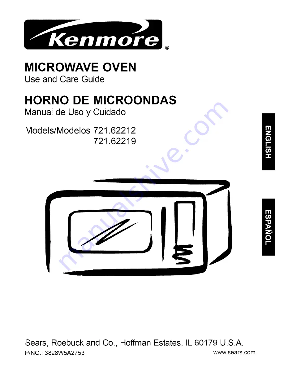 Kenmore 721.62212 Use And Care Manual Download Page 1