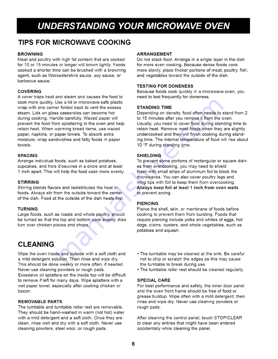 Kenmore 721.62212 Use And Care Manual Download Page 8