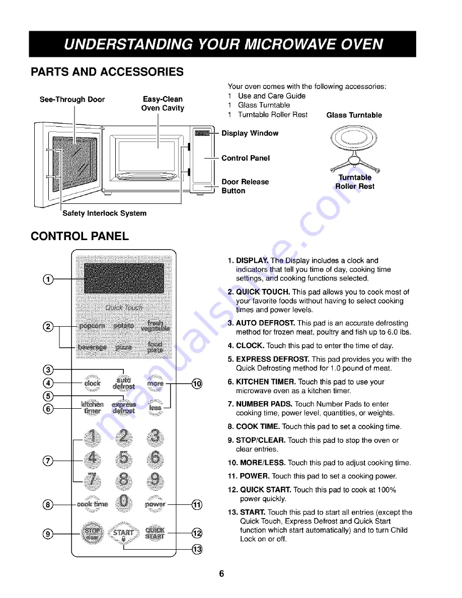 Kenmore 721.62223 Use And Care Manual Download Page 6