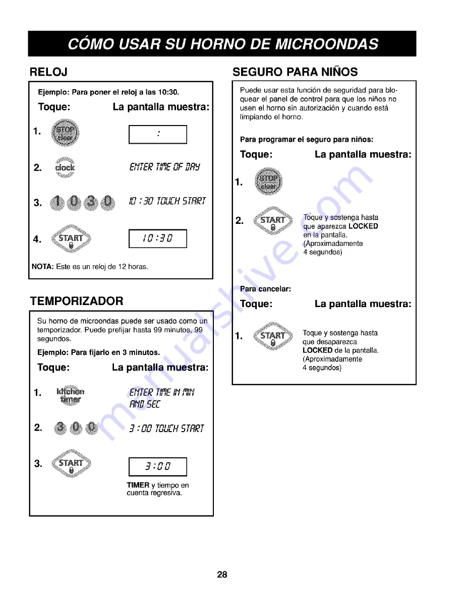 Kenmore 721.62223 Use And Care Manual Download Page 28