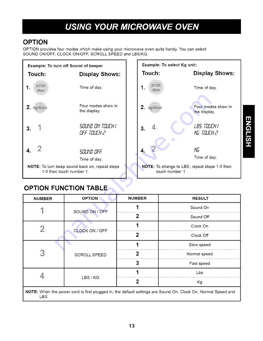 Kenmore 721.62252 Use And Care Manual Download Page 13