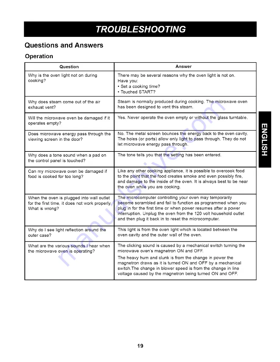 Kenmore 721.62252 Use And Care Manual Download Page 19