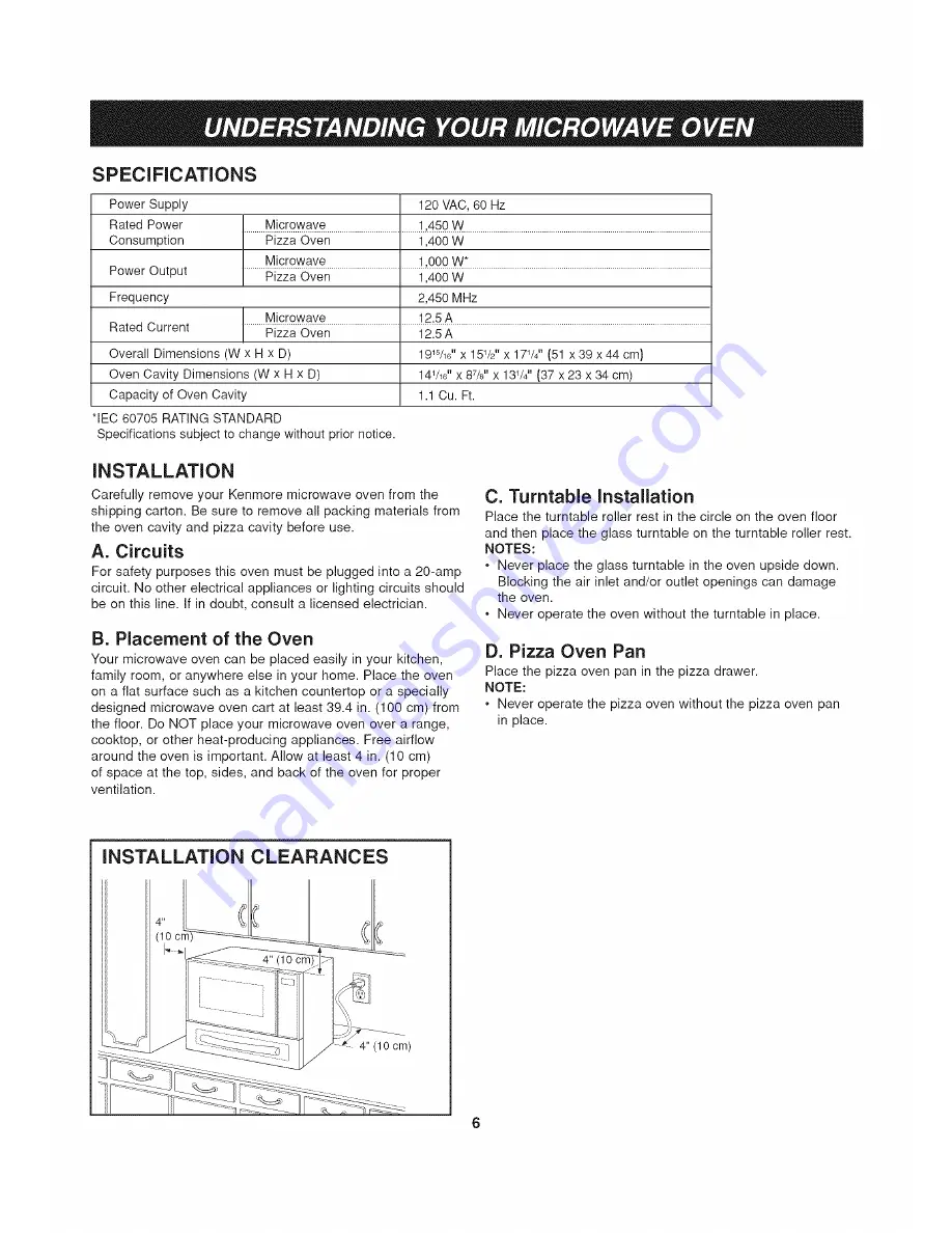 Kenmore 721.66993 Use & Care Manual Download Page 6