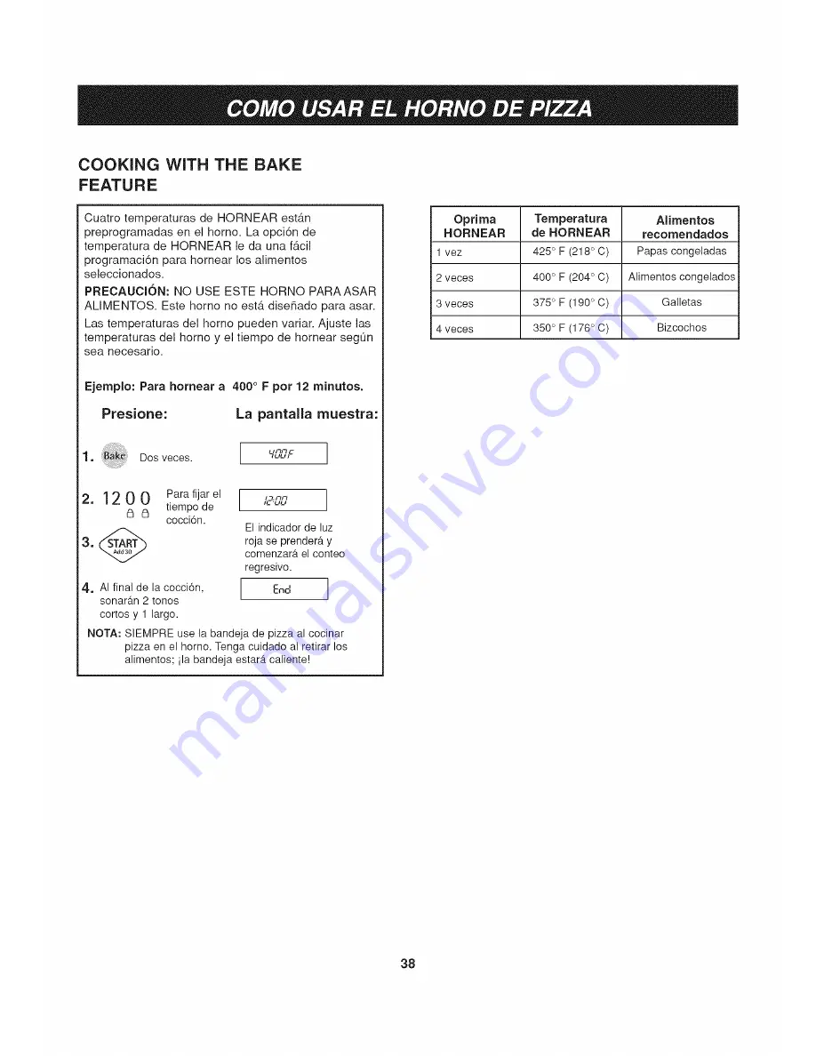 Kenmore 721.66993 Use & Care Manual Download Page 38