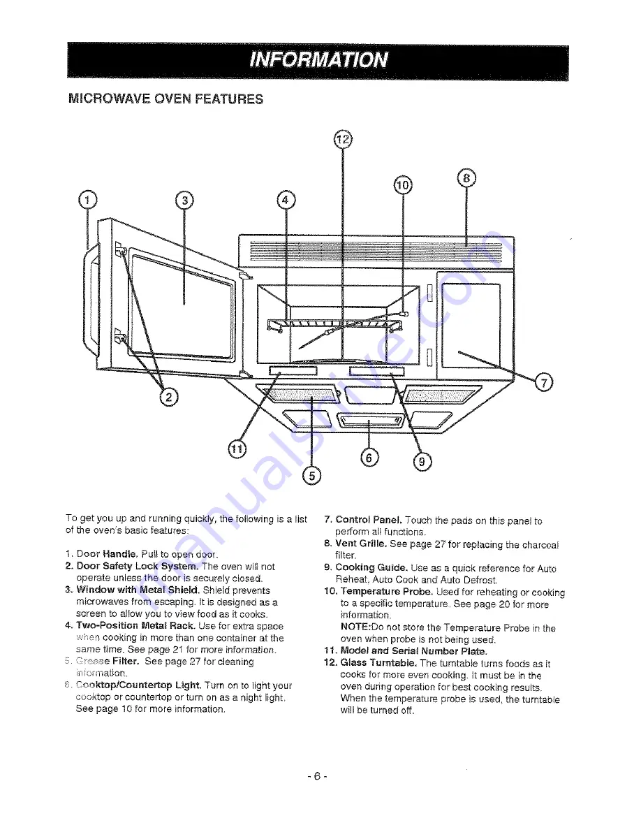 Kenmore 721.676 Owner'S Manual Download Page 6