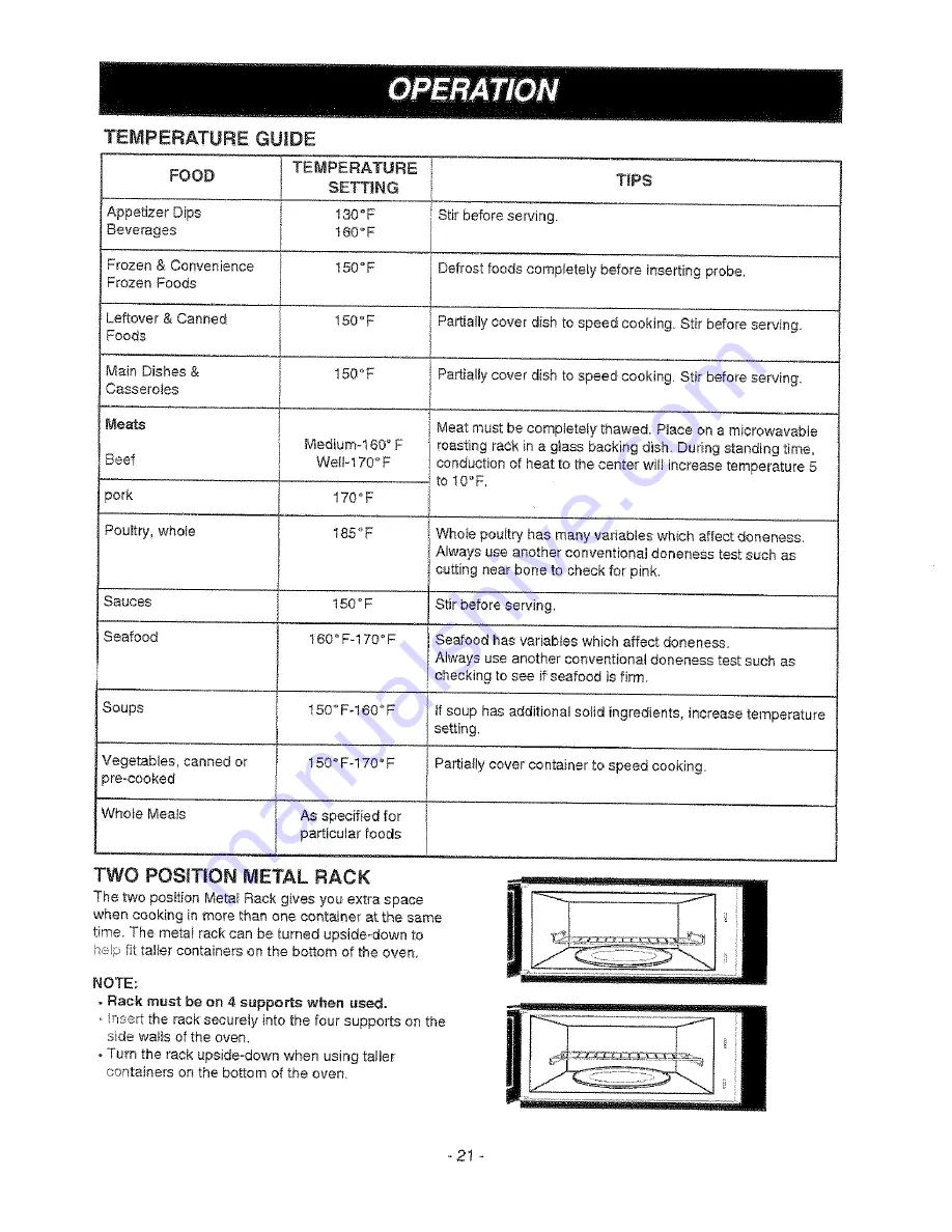 Kenmore 721.676 Owner'S Manual Download Page 21