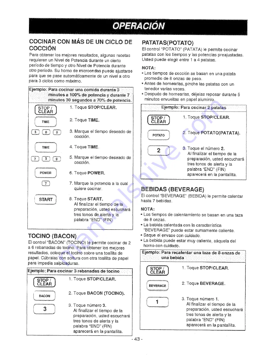 Kenmore 721.676 Owner'S Manual Download Page 43