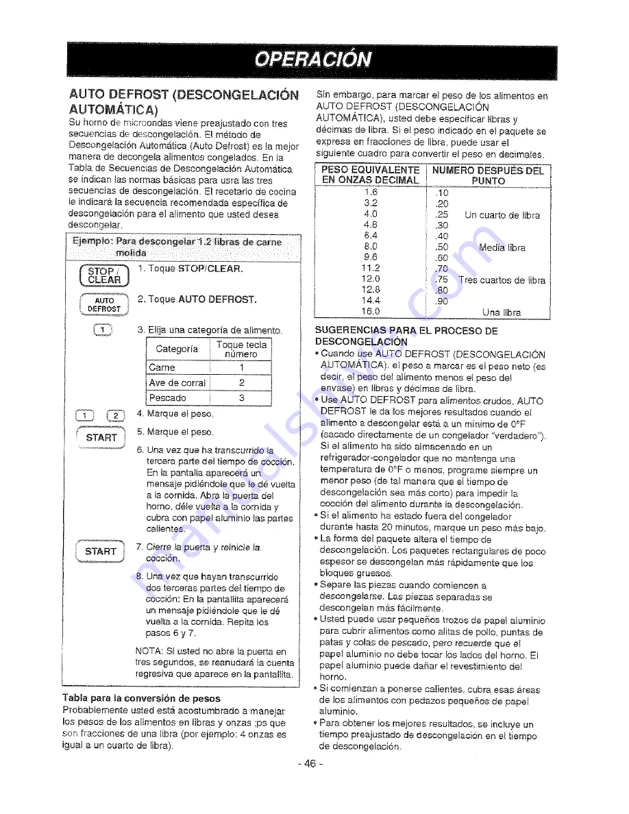 Kenmore 721.676 Owner'S Manual Download Page 46