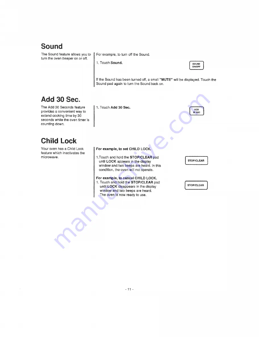 Kenmore 721.68360 Owner'S Manual Download Page 11