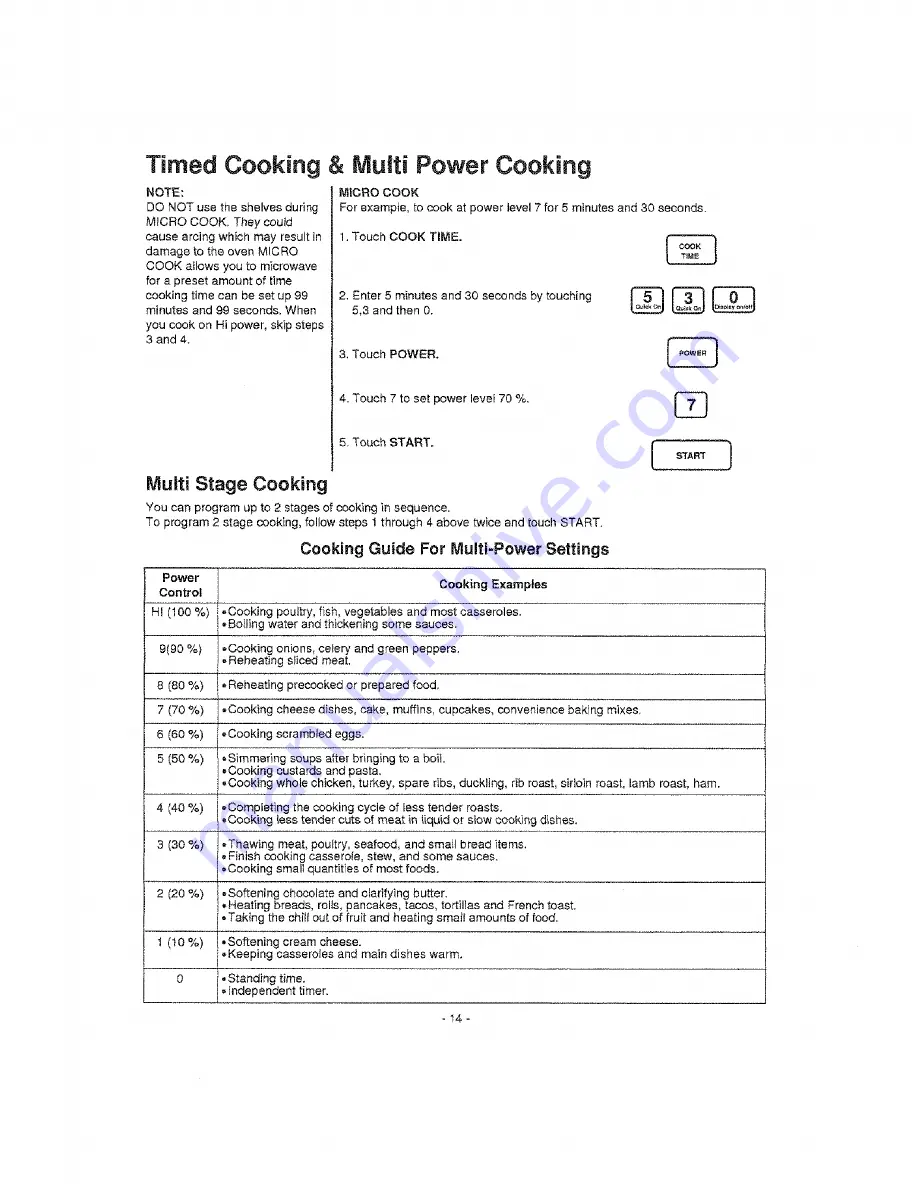 Kenmore 721.68360 Owner'S Manual Download Page 14