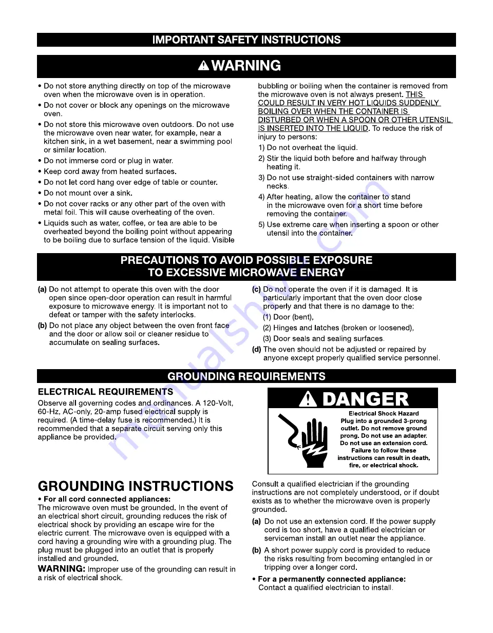 Kenmore 721.88512 Use & Care Manual Download Page 4