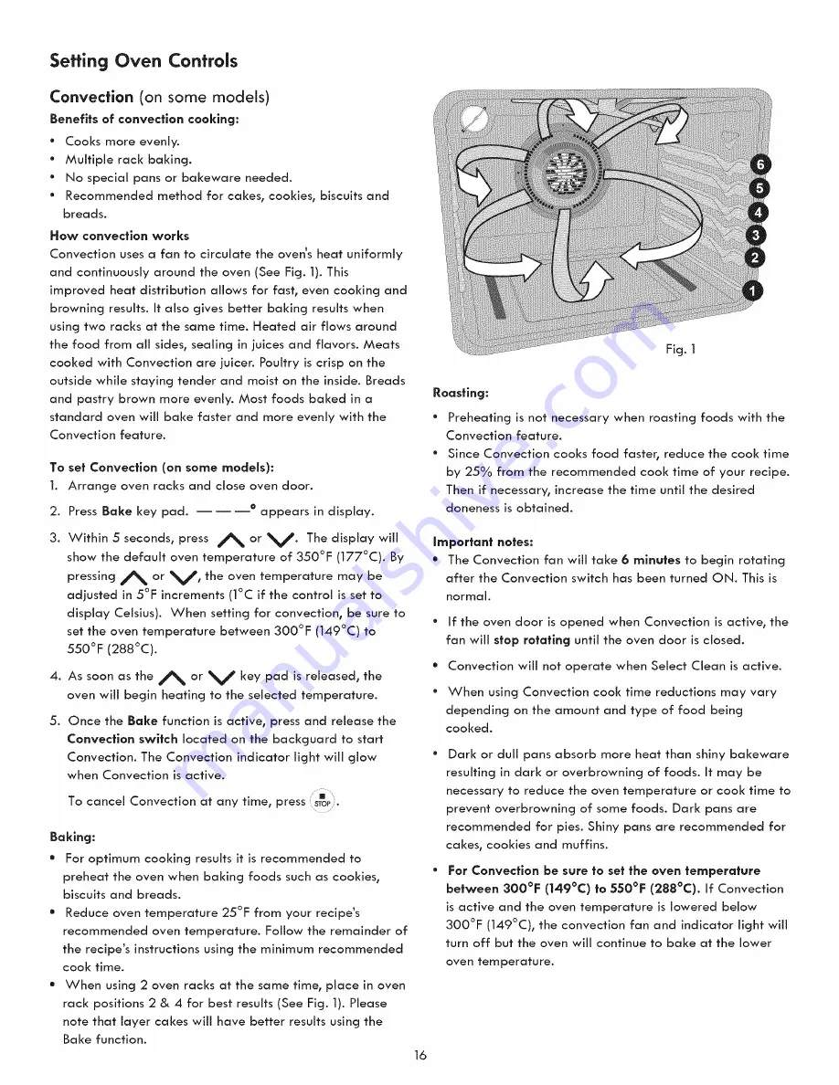 Kenmore 7280 Use & Care Manual Download Page 16