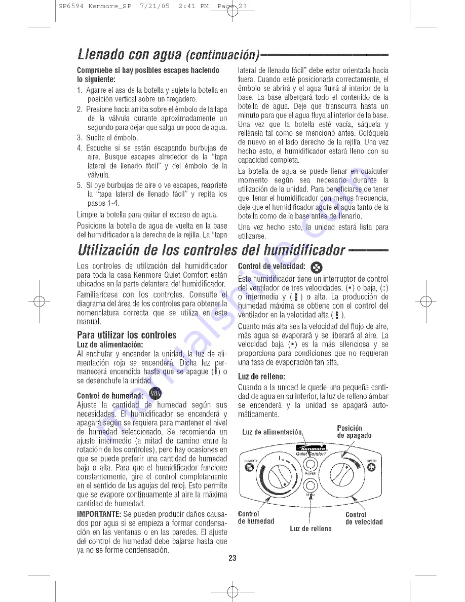 Kenmore 758.144108 Operator'S Manual Download Page 23