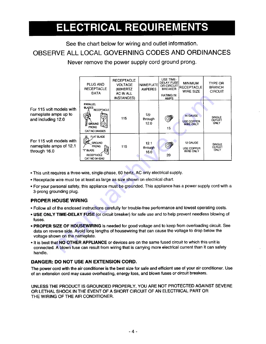 Kenmore 78073 Owner'S Manual Download Page 4