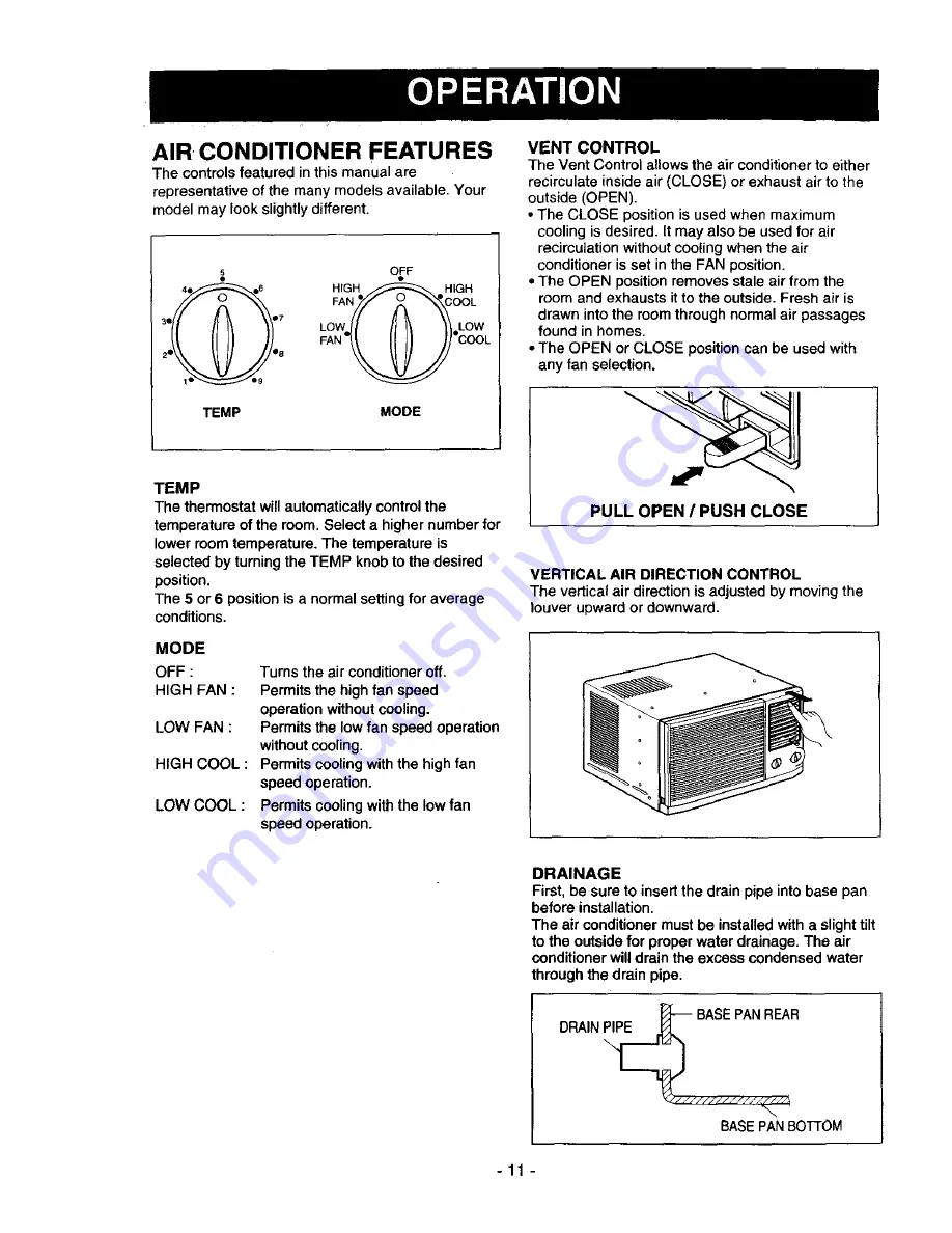 Kenmore 78073 Owner'S Manual Download Page 11