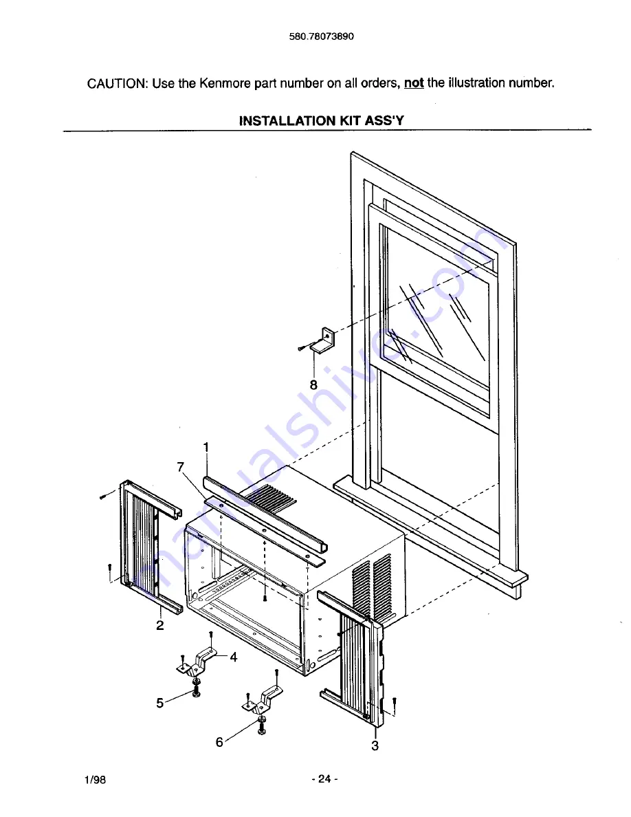 Kenmore 78073 Owner'S Manual Download Page 24