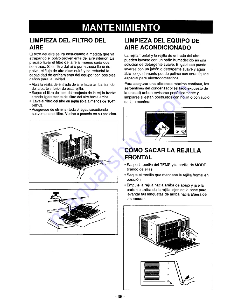 Kenmore 78073 Owner'S Manual Download Page 36