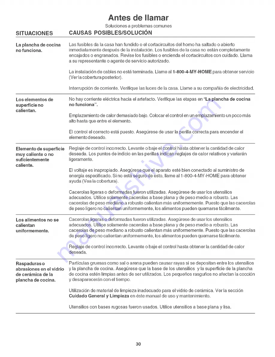 Kenmore 790.4304 Series Use And Care Manual Download Page 30