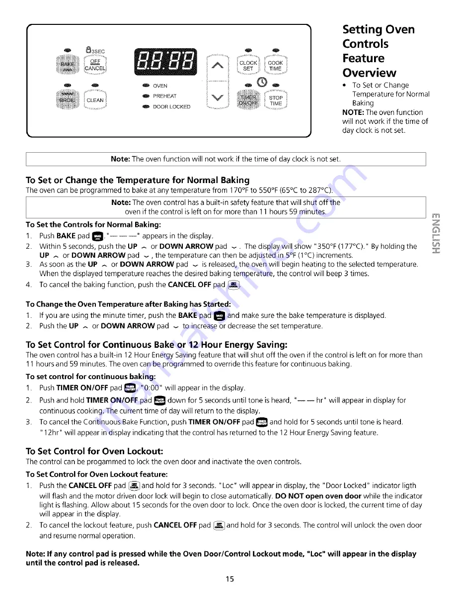 Kenmore 790.45712 Use & Care Manual Download Page 15