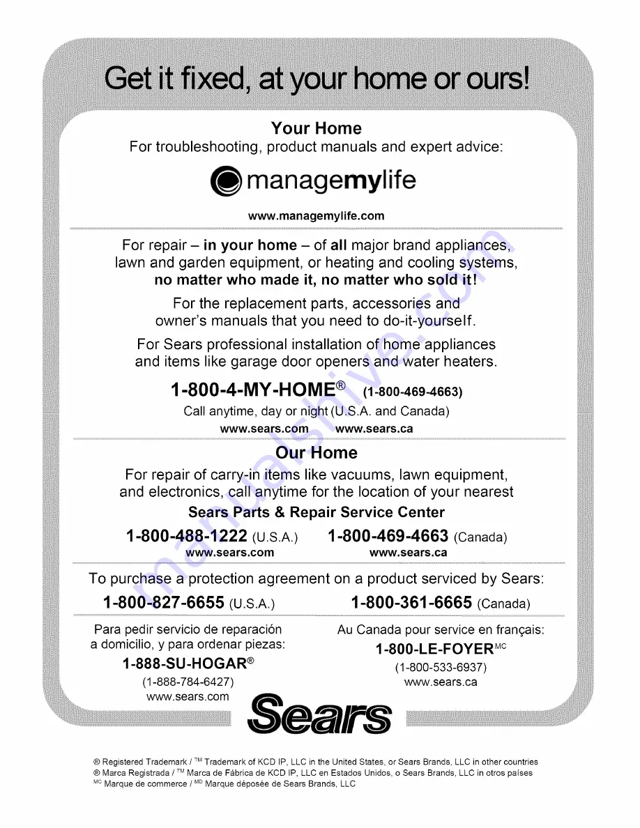 Kenmore 790.4807 Use And Care Manual Download Page 36