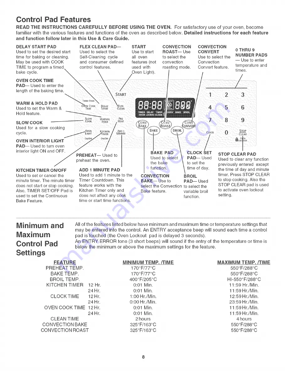 Kenmore 790. 4907 Series Use & Care Manual Download Page 8