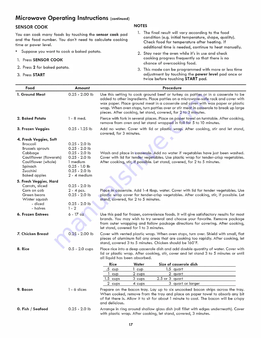 Kenmore 790.4911 Series Use & Care Manual Download Page 17