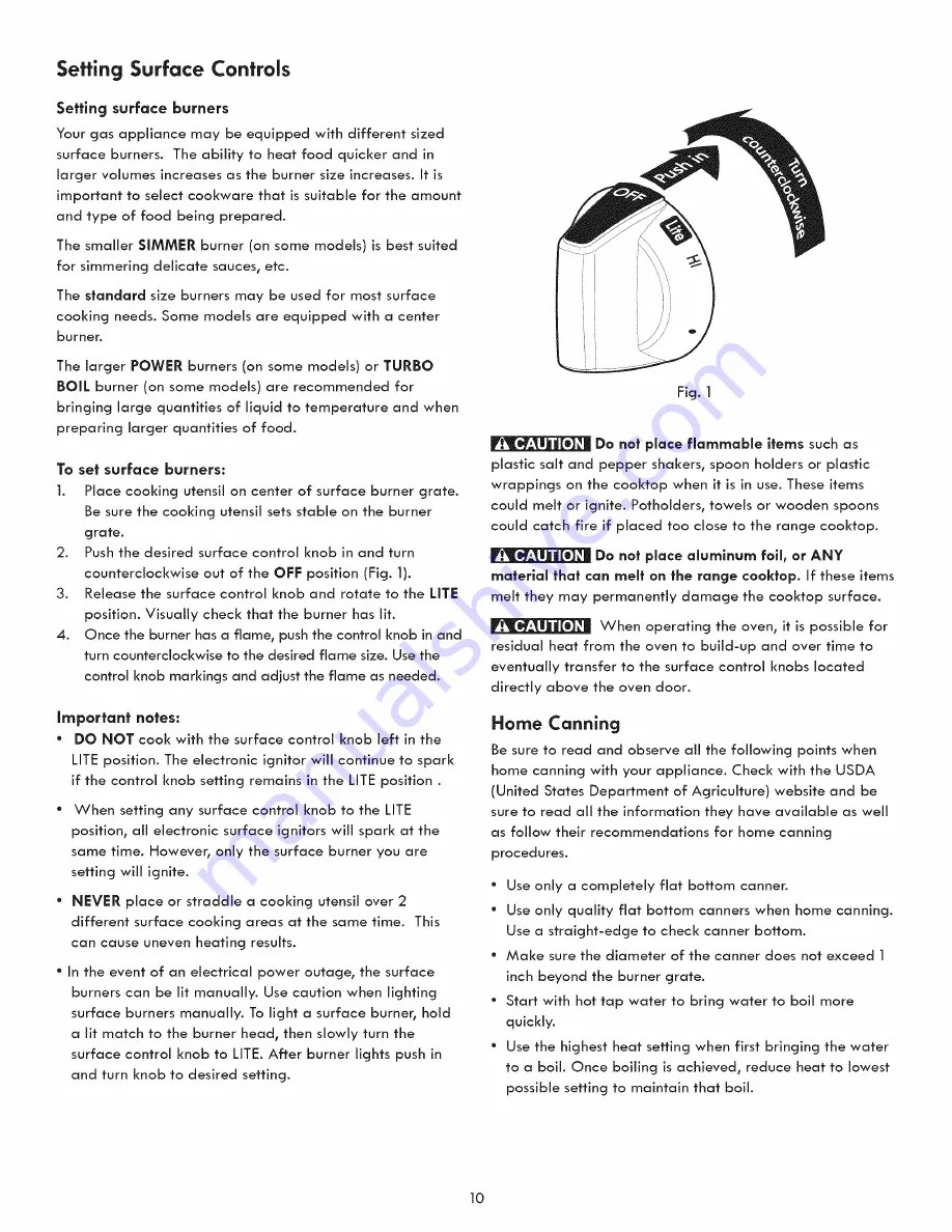 Kenmore 790.7050 Series Use & Care Manual Download Page 10