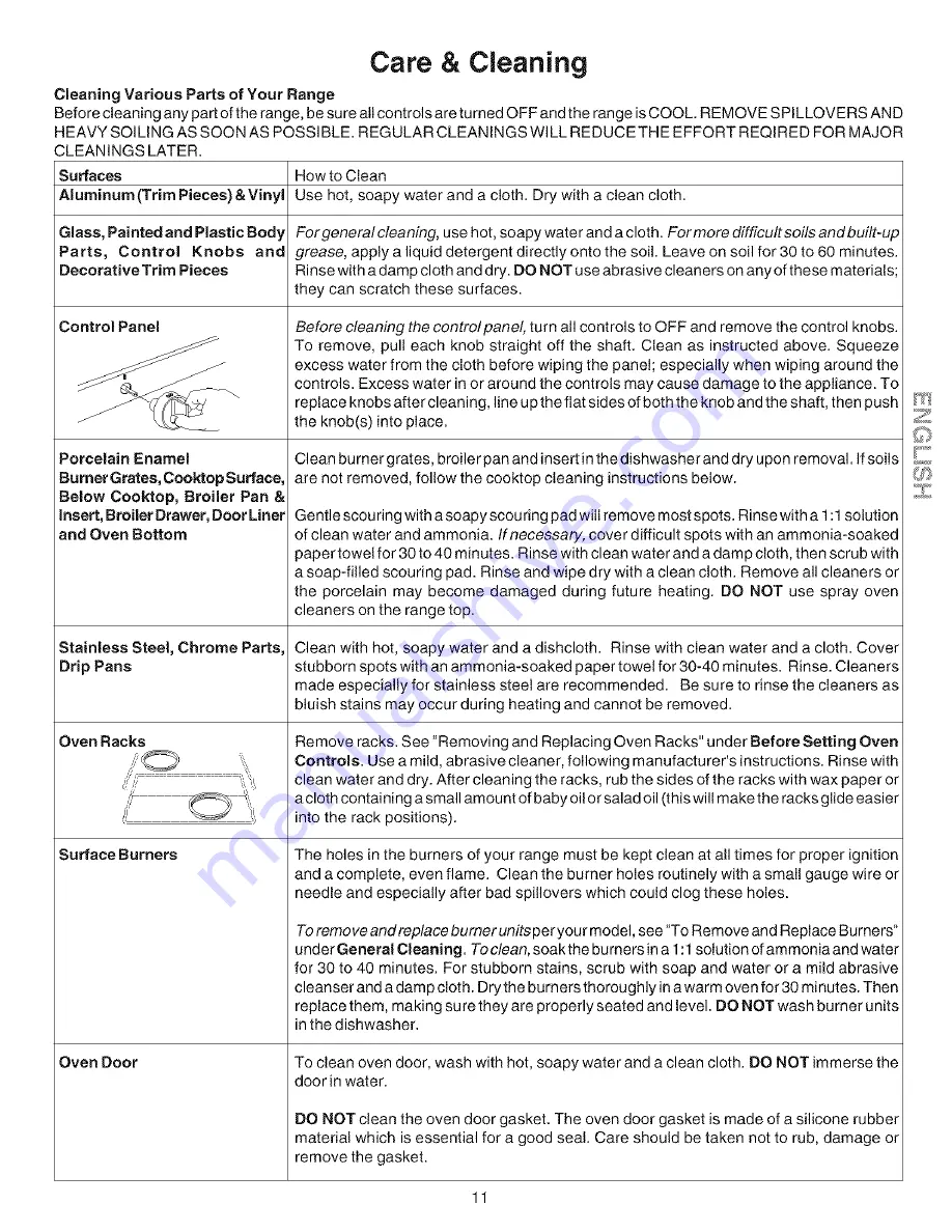 Kenmore 790.71002 Use And Care Manual Download Page 11