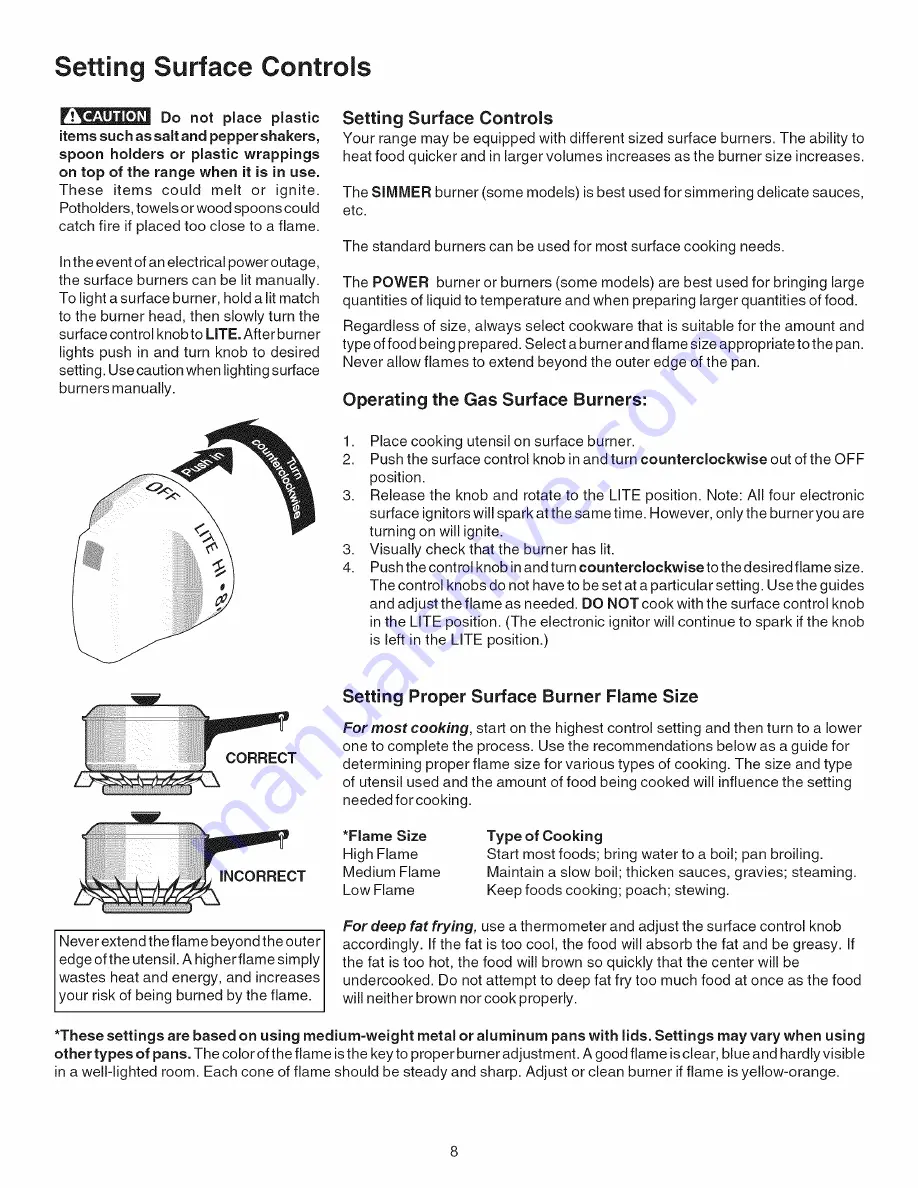 Kenmore 790.7134 Series Use & Care Manual Download Page 8