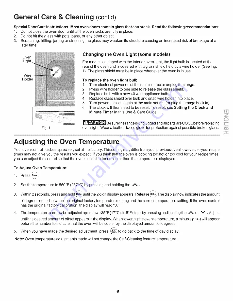 Kenmore 790.7134 Series Use & Care Manual Download Page 15