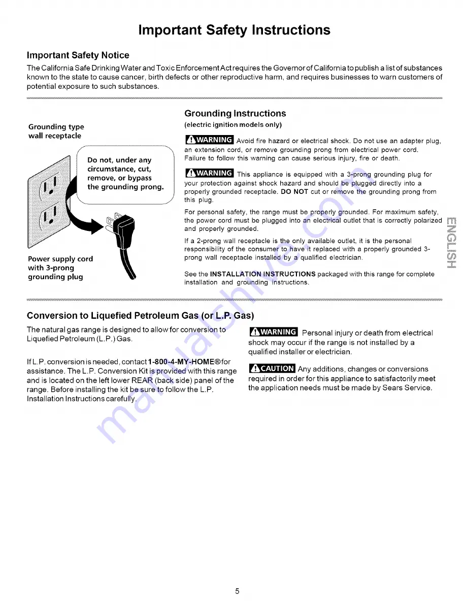 Kenmore 790.7887 Series Use & Care Manual Download Page 5