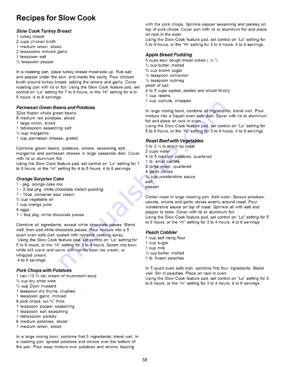 Kenmore 790.7887 Series Use & Care Manual Download Page 38