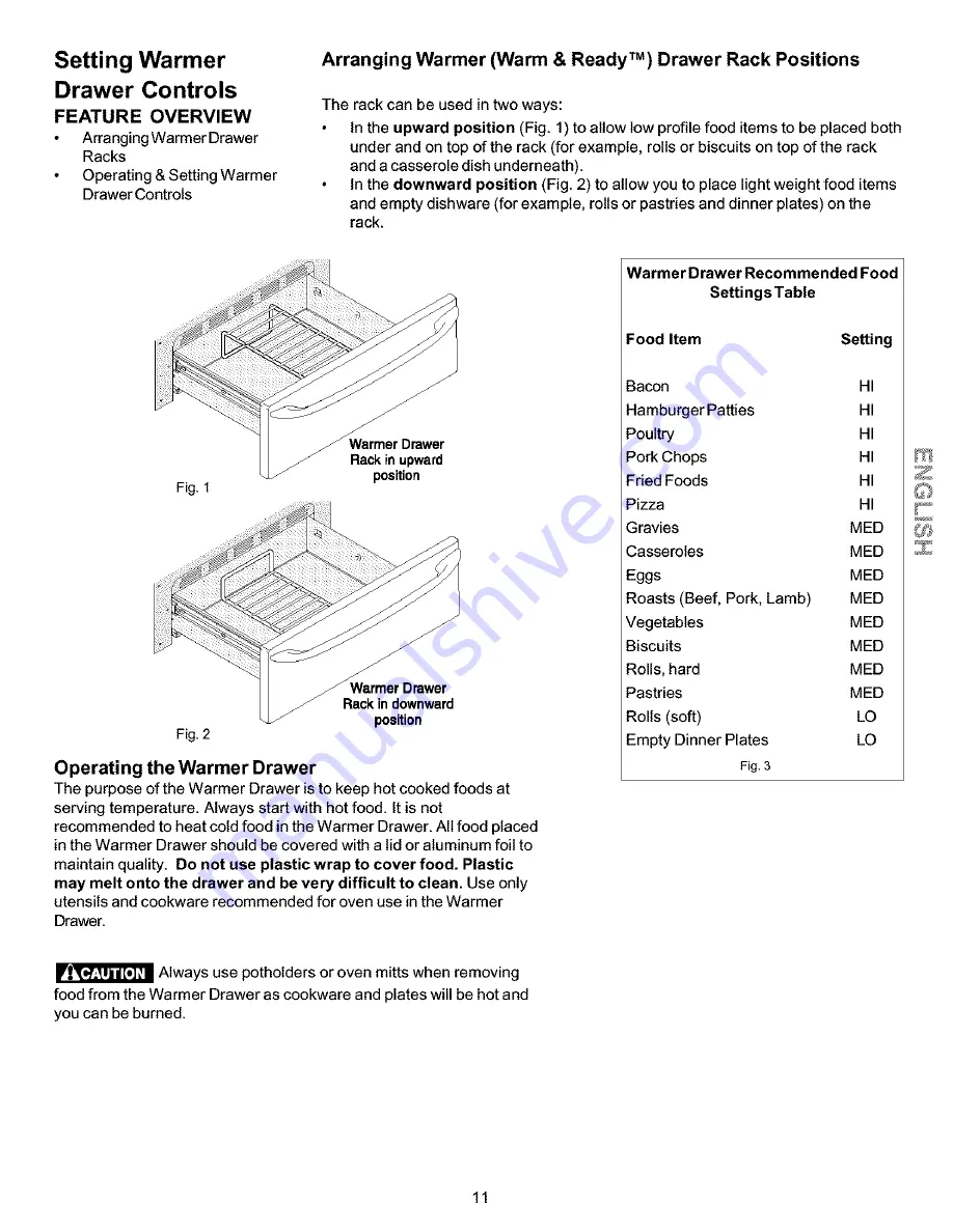 Kenmore 790.7921 Series Use & Care Manual Download Page 11