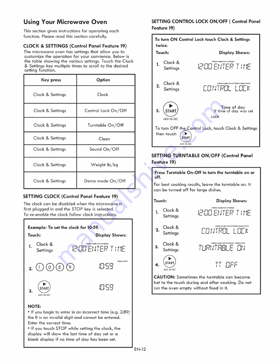 Kenmore 790.8035 Use & Care Manual Download Page 12