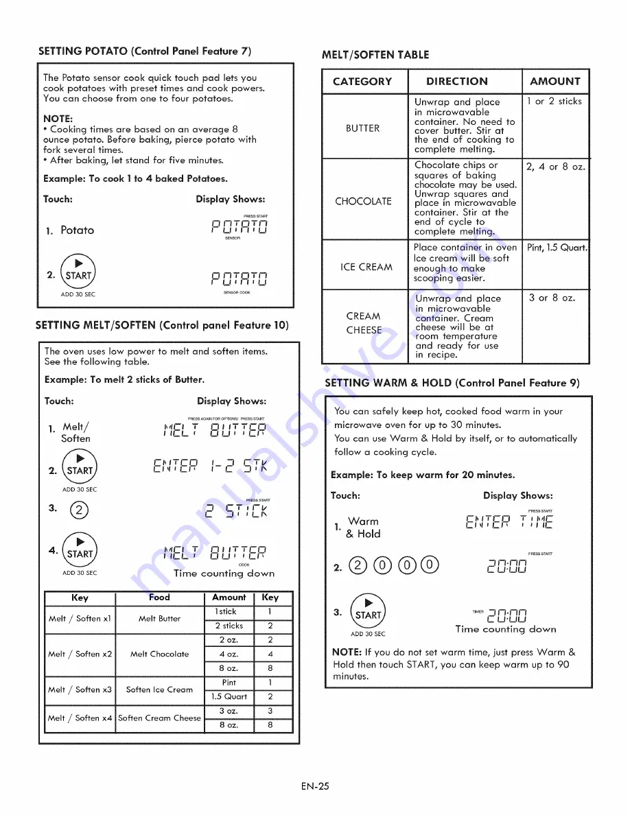 Kenmore 790.8035 Скачать руководство пользователя страница 25