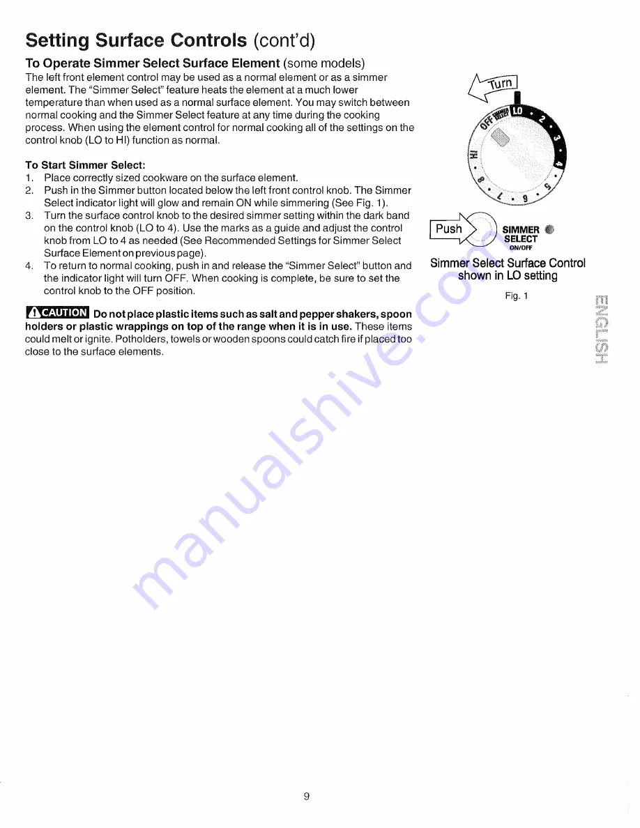 Kenmore 790.9092 Series Use & Care Manual Download Page 9