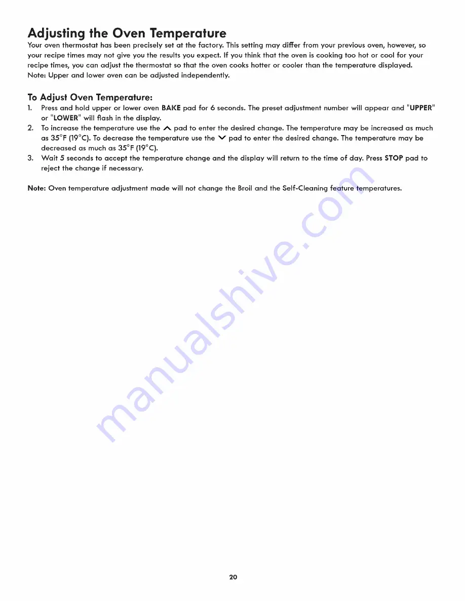 Kenmore 790.9760 Use & Care Manual Download Page 20