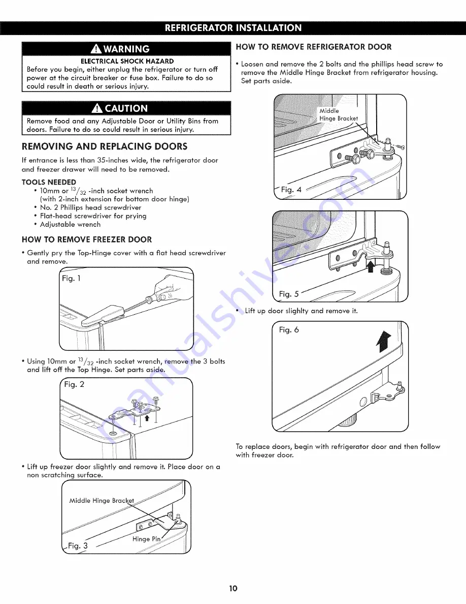 Kenmore 7901 - 19.0 cu. Ft. Top Freezer Refrigerator Скачать руководство пользователя страница 9