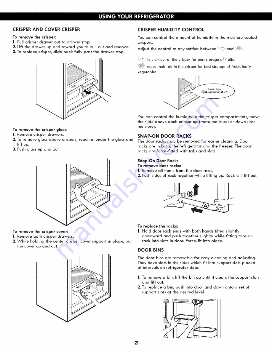 Kenmore 7901 - 19.0 cu. Ft. Top Freezer Refrigerator Use And Care Manual Download Page 20